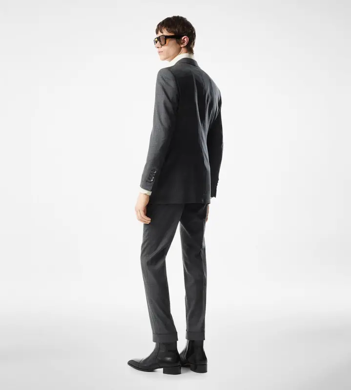 GRAND OVERCHECK SHELTON SUIT DARK GREY online